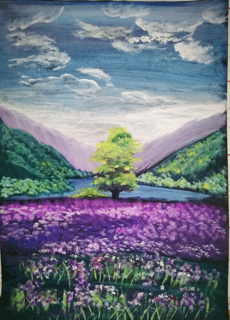 《画》(水粉卡纸画)