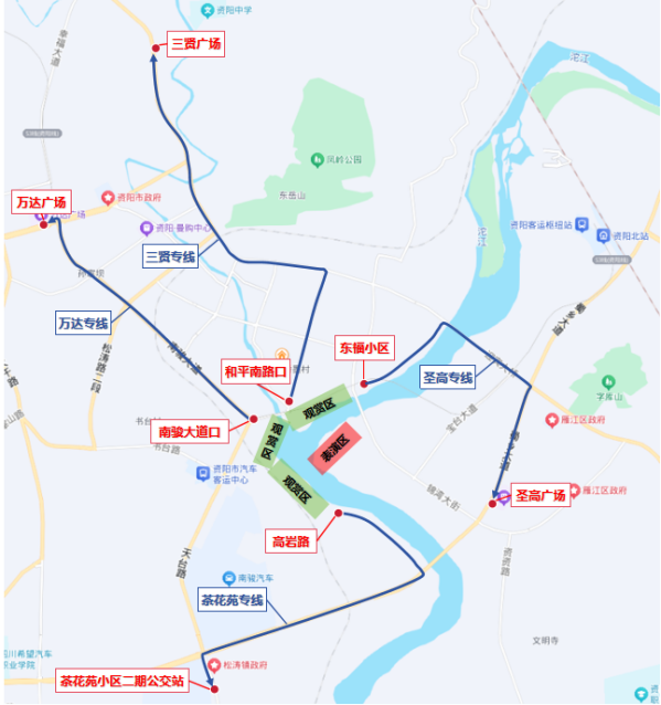 资阳临时开行4条公交免费专线！