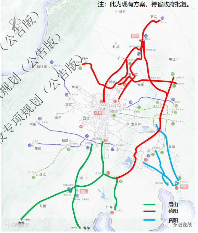 成都至资阳的成资线已开工建设,s13,s11和s5这三条铁路近期建设的可能