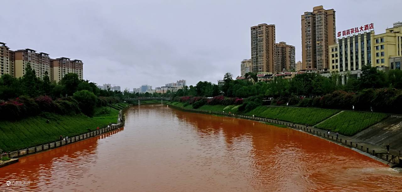 昨夜一场酣畅淋漓的大雨,涨水的资阳九曲河看上去更美更舒心!